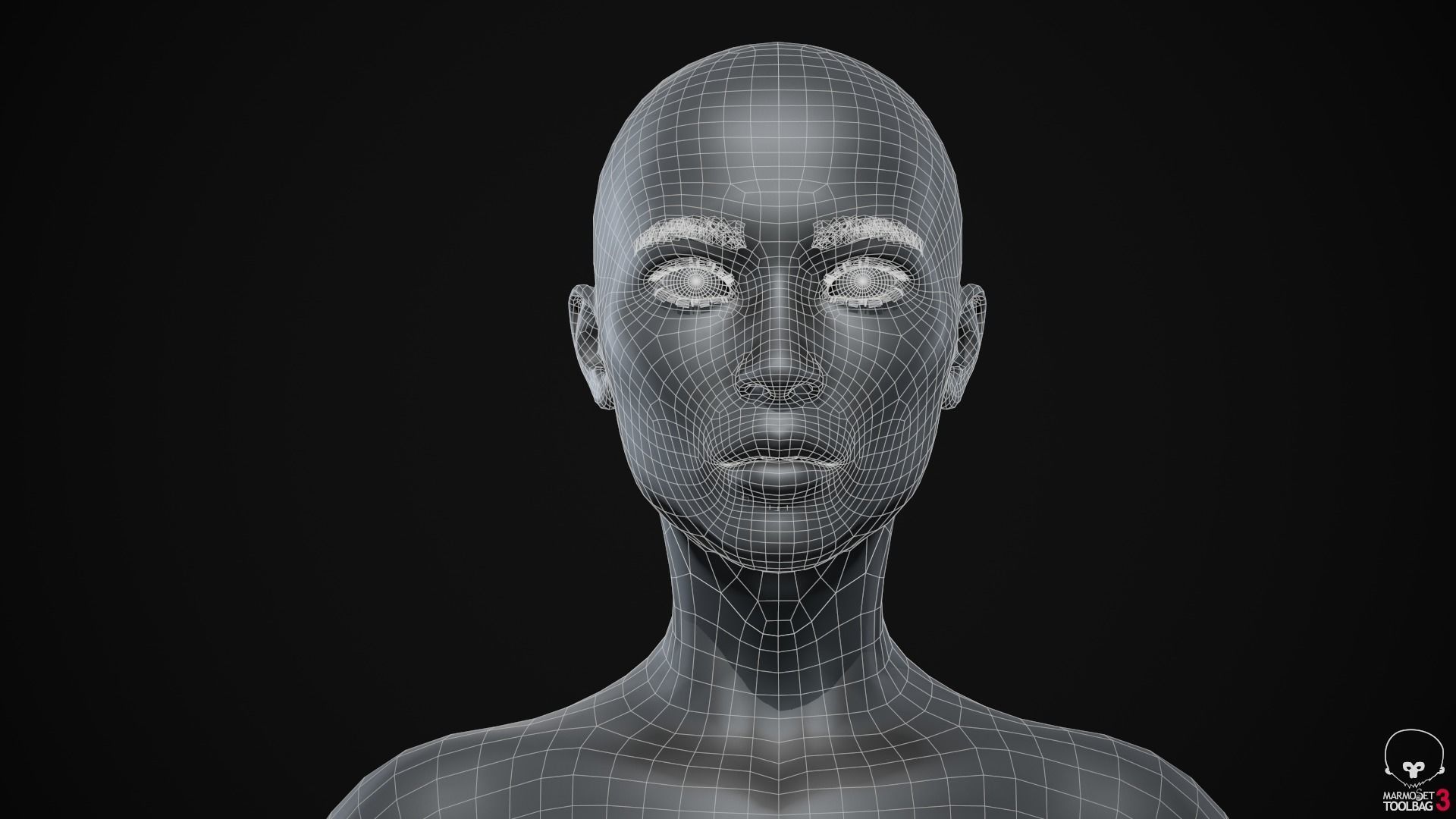 Woman body Low-poly 3D model_29