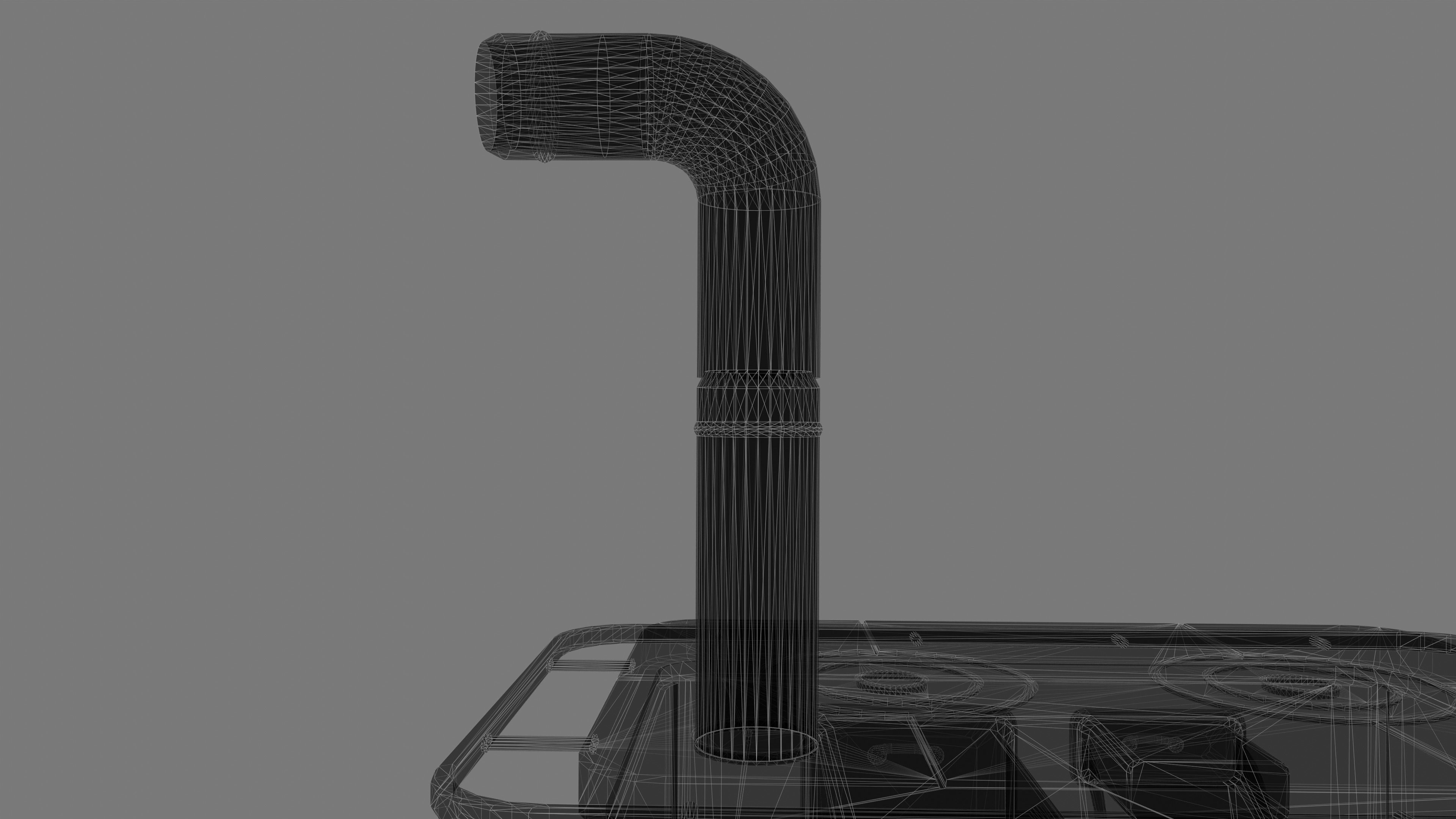 Wood Burning Stove Low-poly 3D model_28