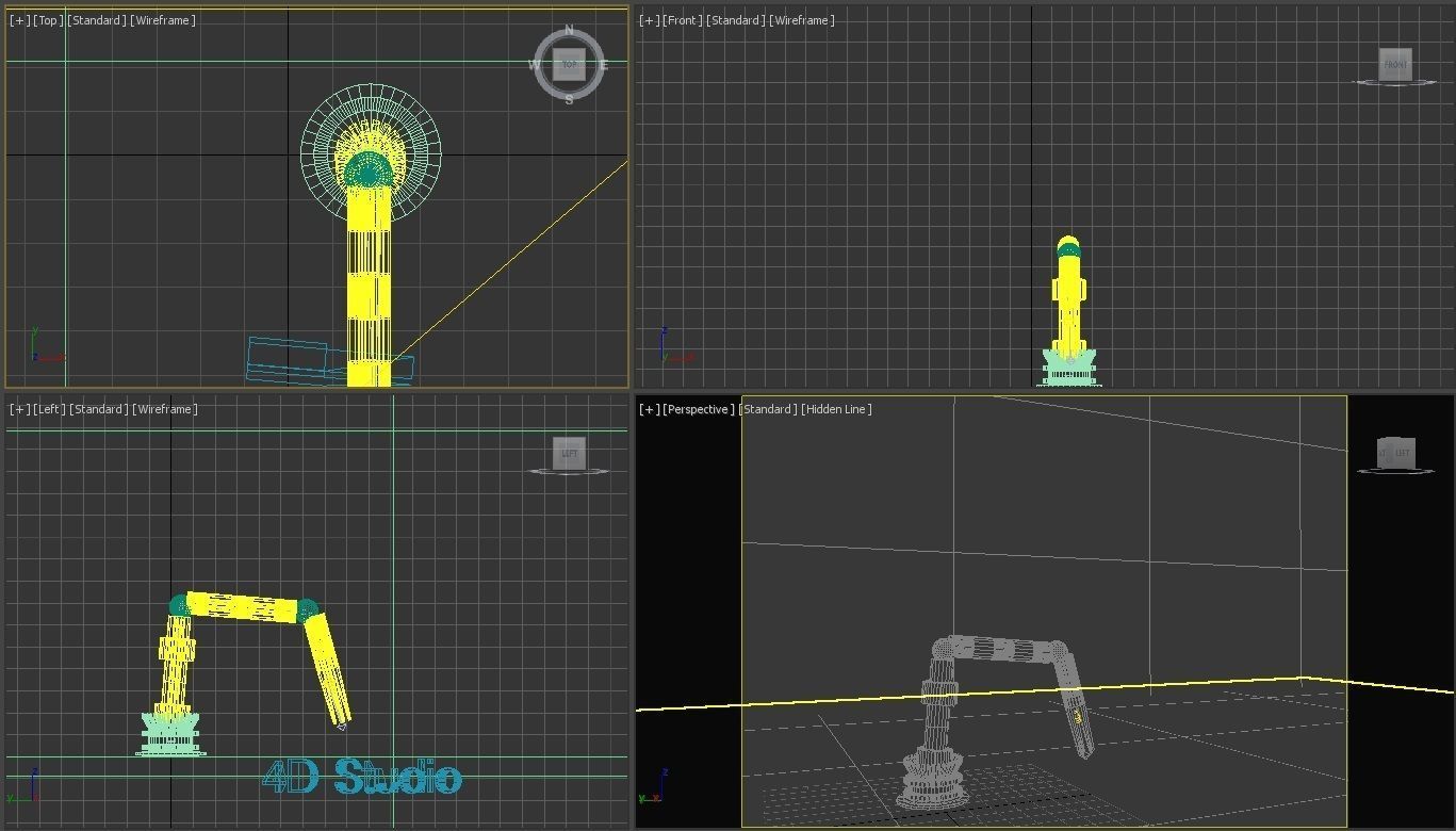 Animated Robot Hand using Bones  Low-Poly 3D  Low-poly 3D model_17