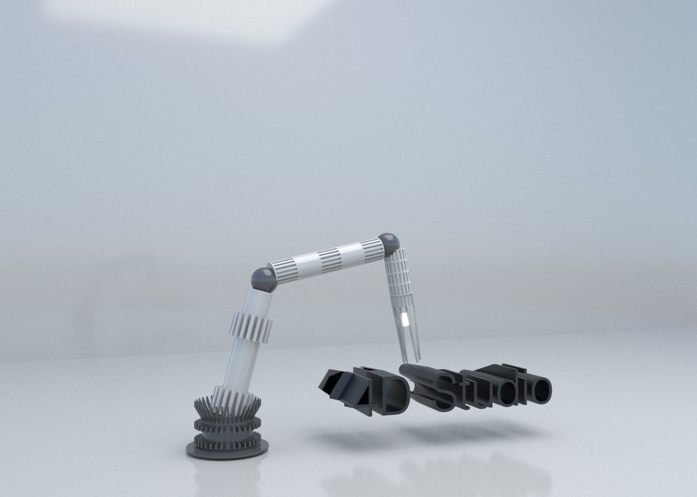 Animated Robot Hand using Bones  Low-Poly 3D  Low-poly 3D model_14