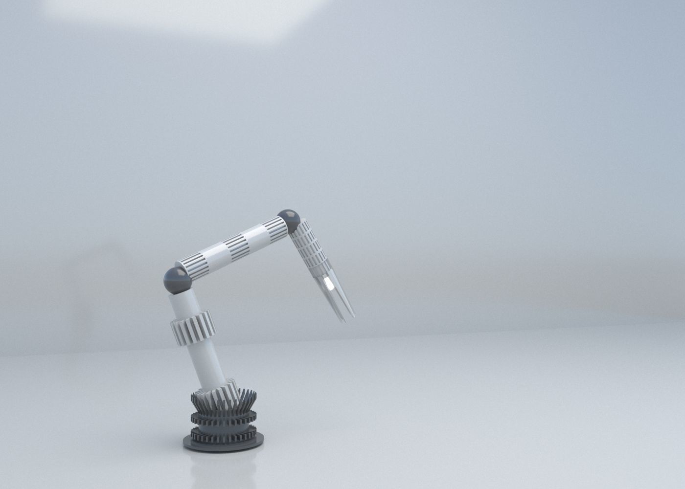 Animated Robot Hand using Bones  Low-Poly 3D  Low-poly 3D model_16