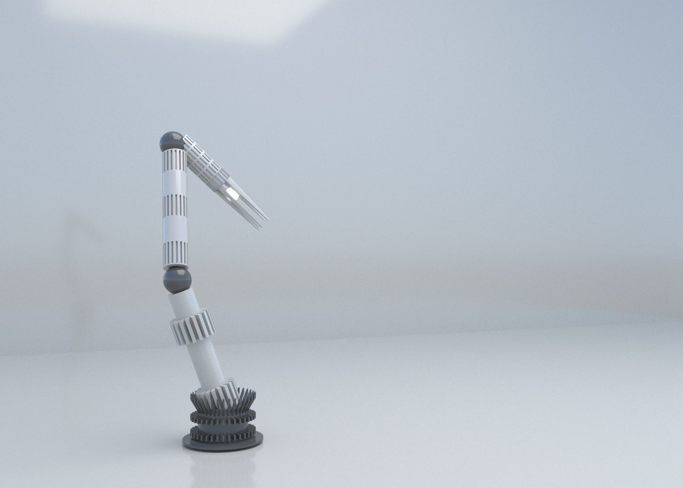 Animated Robot Hand using Bones  Low-Poly 3D  Low-poly 3D model_2