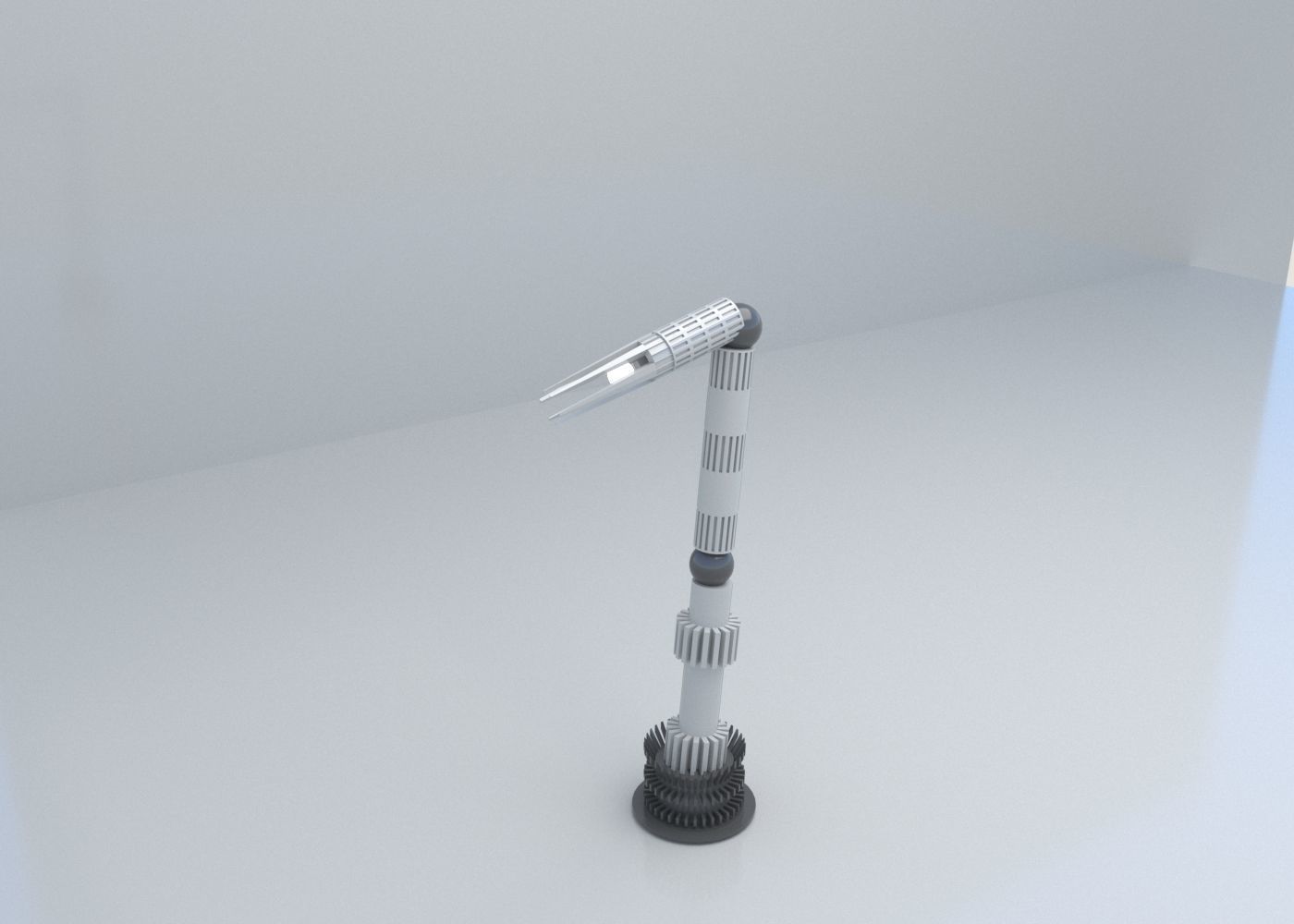 Animated Robot Hand using Bones  Low-Poly 3D  Low-poly 3D model_9