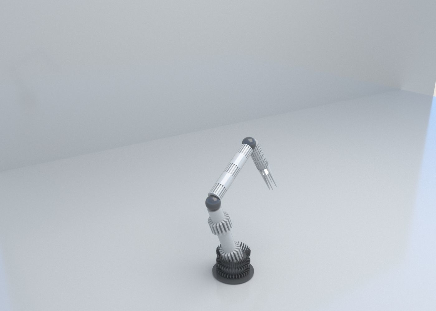 Animated Robot Hand using Bones  Low-Poly 3D  Low-poly 3D model_10