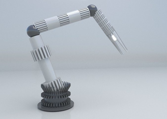 Animated Robot Hand using Bones  Low-Poly 3D  Low-poly 3D model