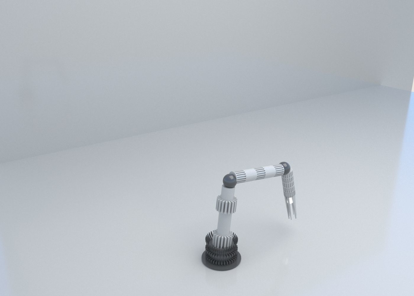 Animated Robot Hand using Bones  Low-Poly 3D  Low-poly 3D model_11