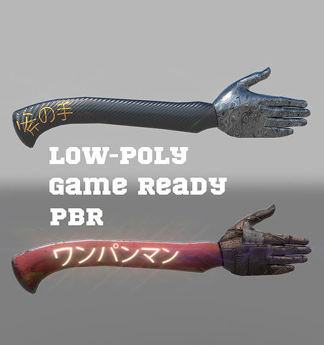 Axe hand melee weapon game model kit PBR Low-poly 3D model