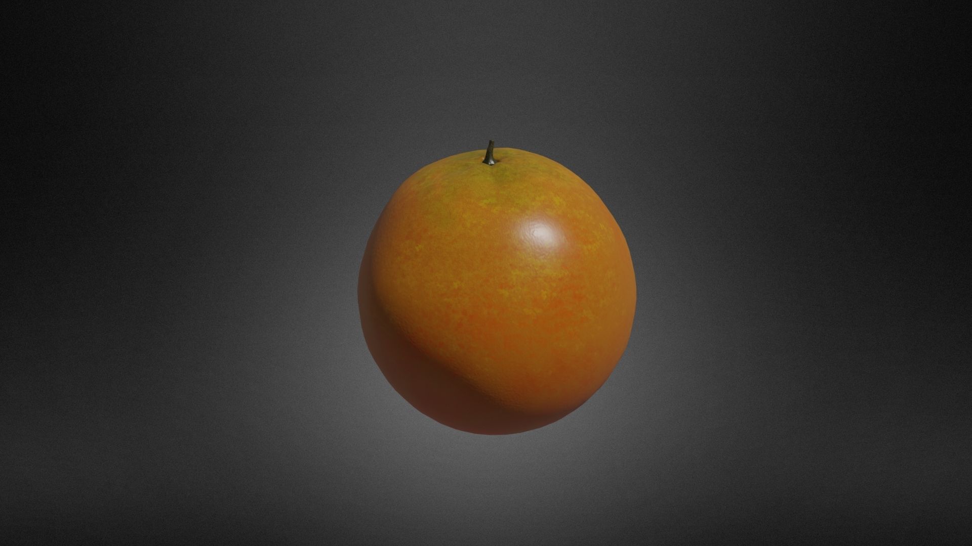 Orange fruit Low-poly 3D model_2