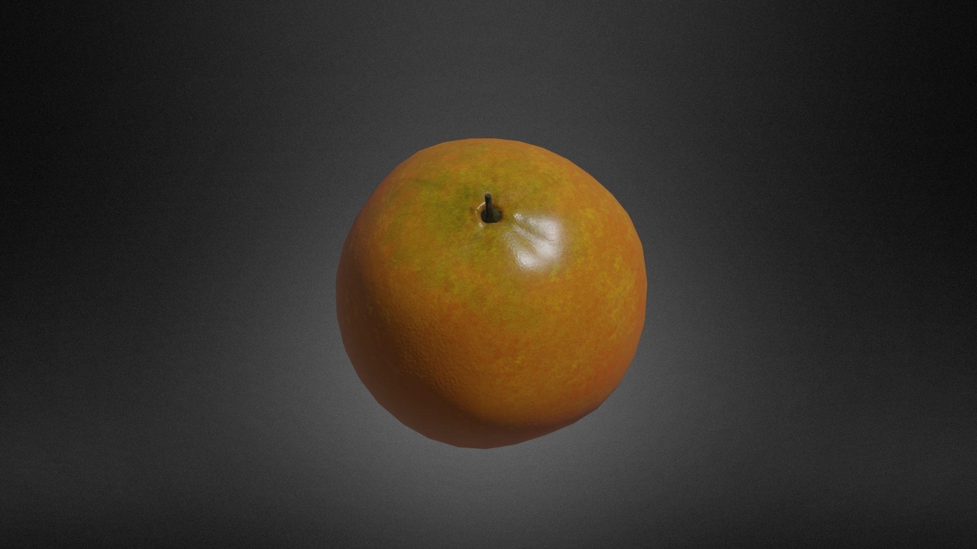 Orange fruit Low-poly 3D model_1