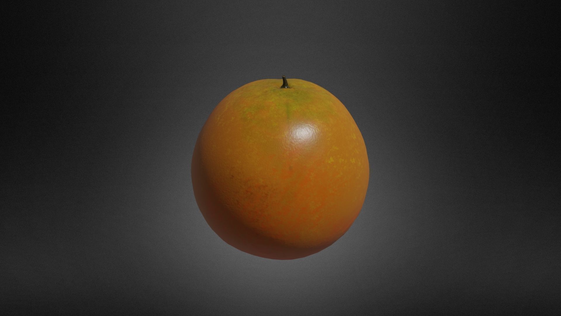 Orange fruit Low-poly 3D model_3