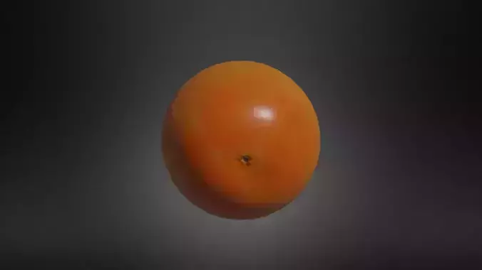 Orange fruit Low-poly 3D model