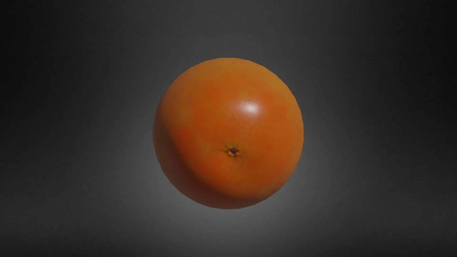 Orange fruit Low-poly 3D model_0