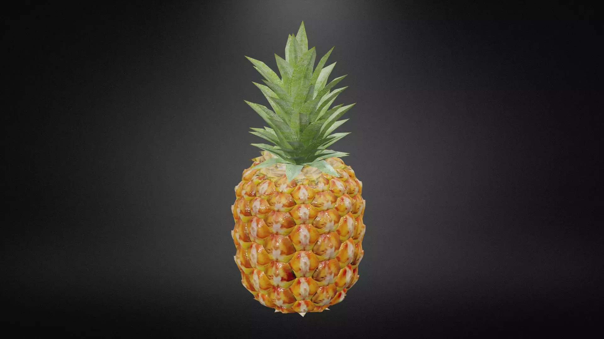 Pineapple Low-poly 3D model_0
