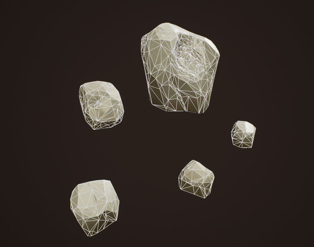 Stylized Western Rocks Low-poly 3D model_5