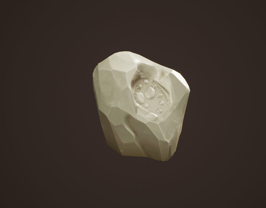 Stylized Western Rocks Low-poly 3D model_1