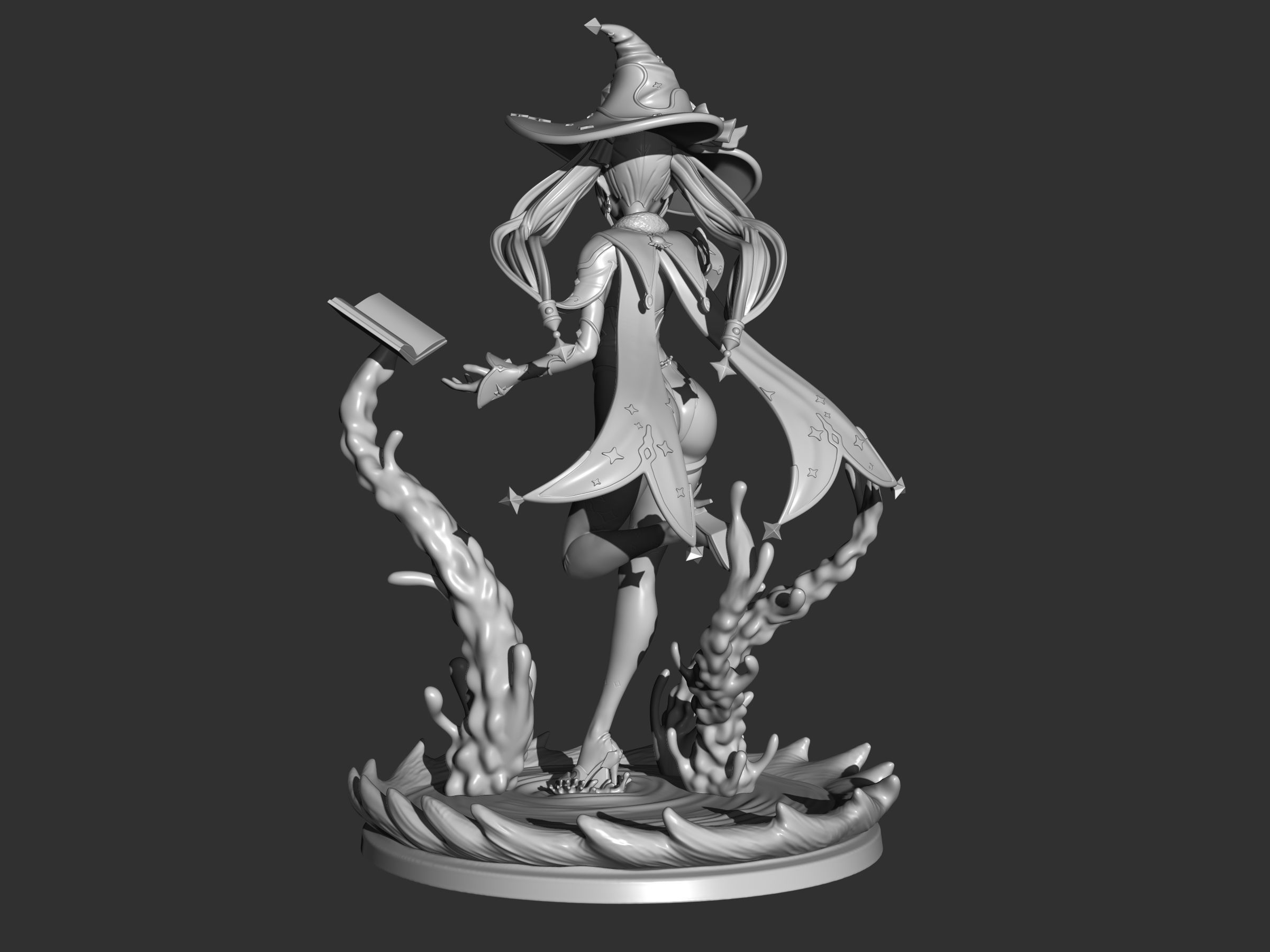 mona genshin impact figure 3d 3D print model_9