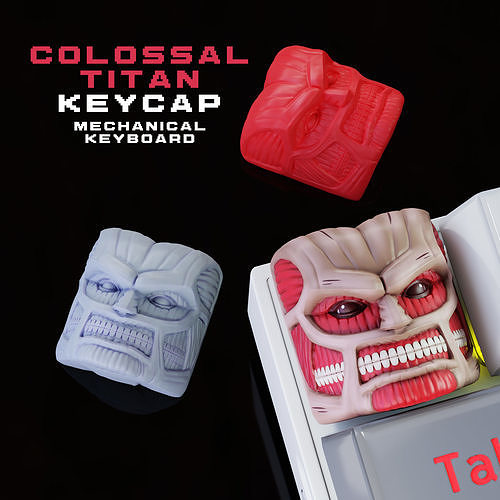 Colossal Titan - Keycap 3D mechanical keyboard - Attack on Titan 3D print model