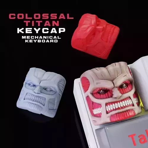 Colossal Titan - Keycap 3D mechanical keyboard - Attack on Titan 3D print model
