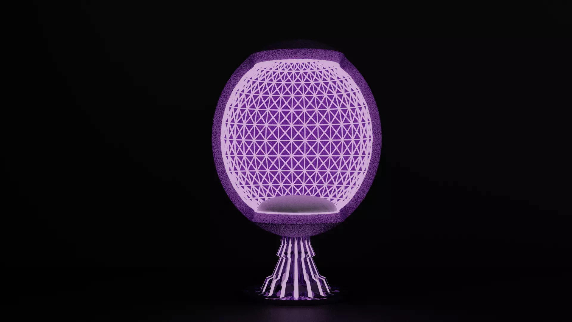 Eggchair lamp 3D model