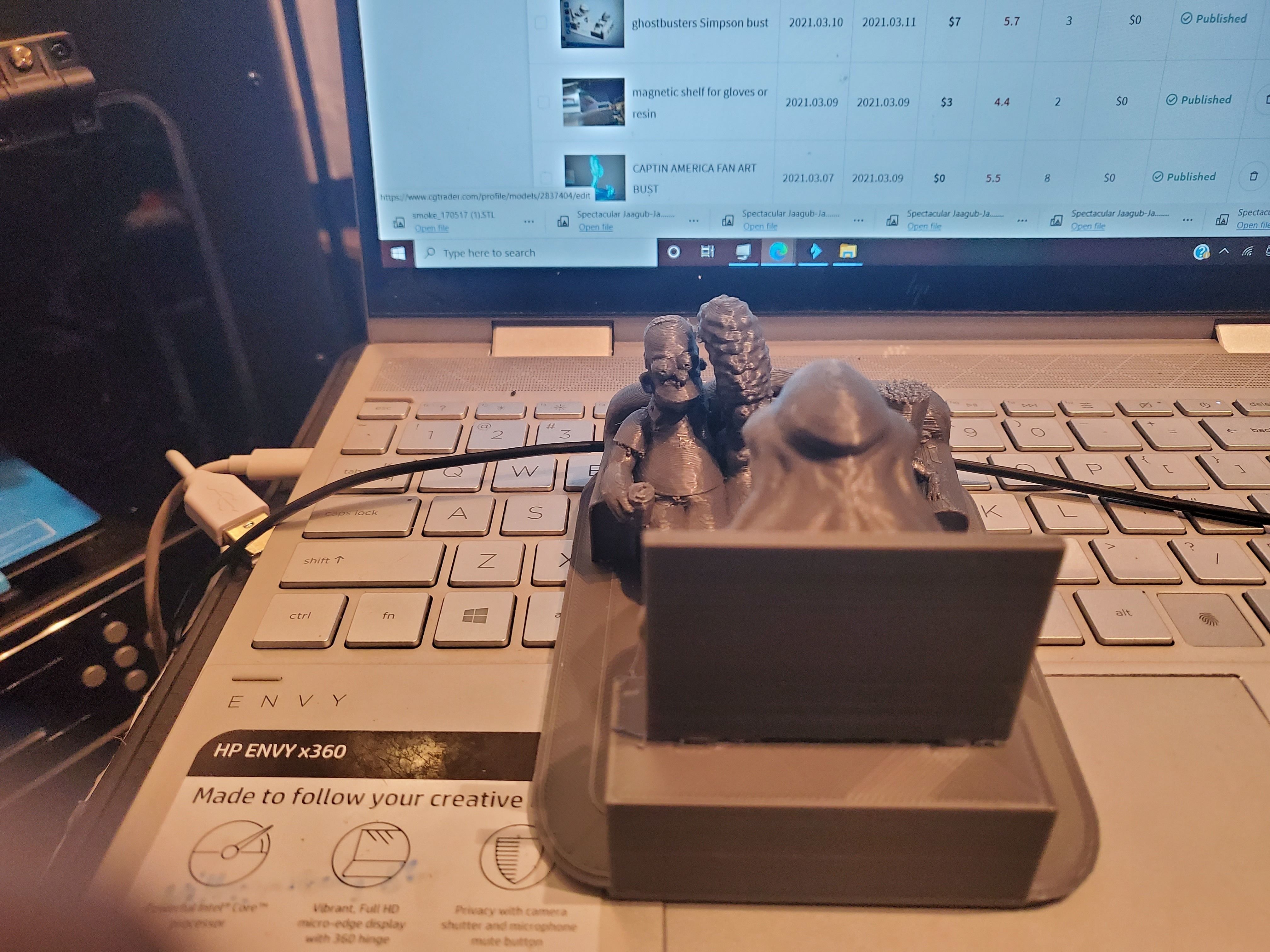 ghostbusters Simpson bust 3D print model_3