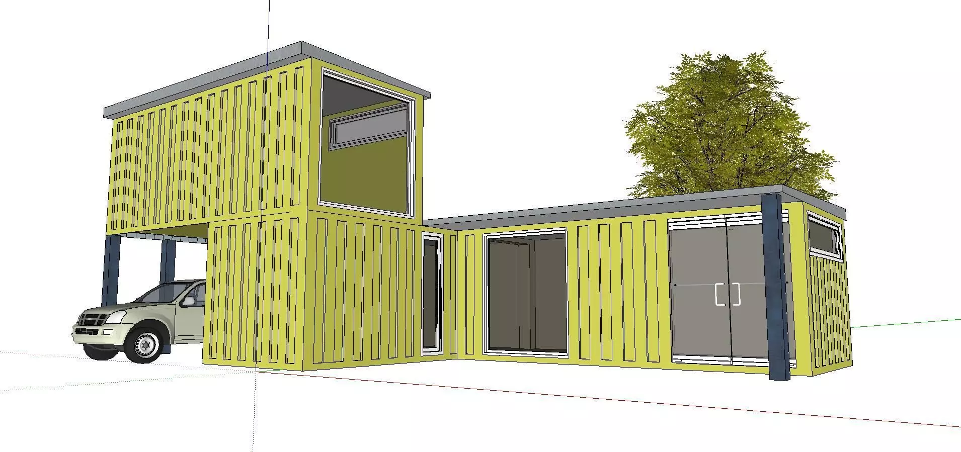 City Simple Art Building-Container-0121 3D model_0