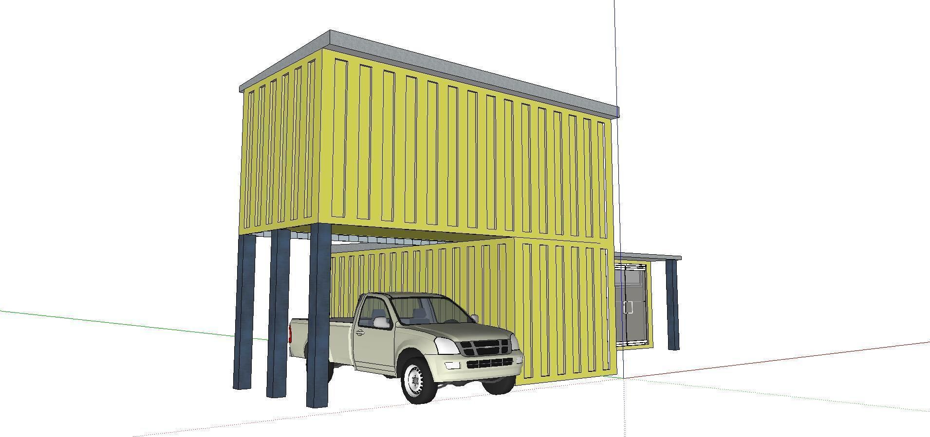 City Simple Art Building-Container-0121 3D model_1