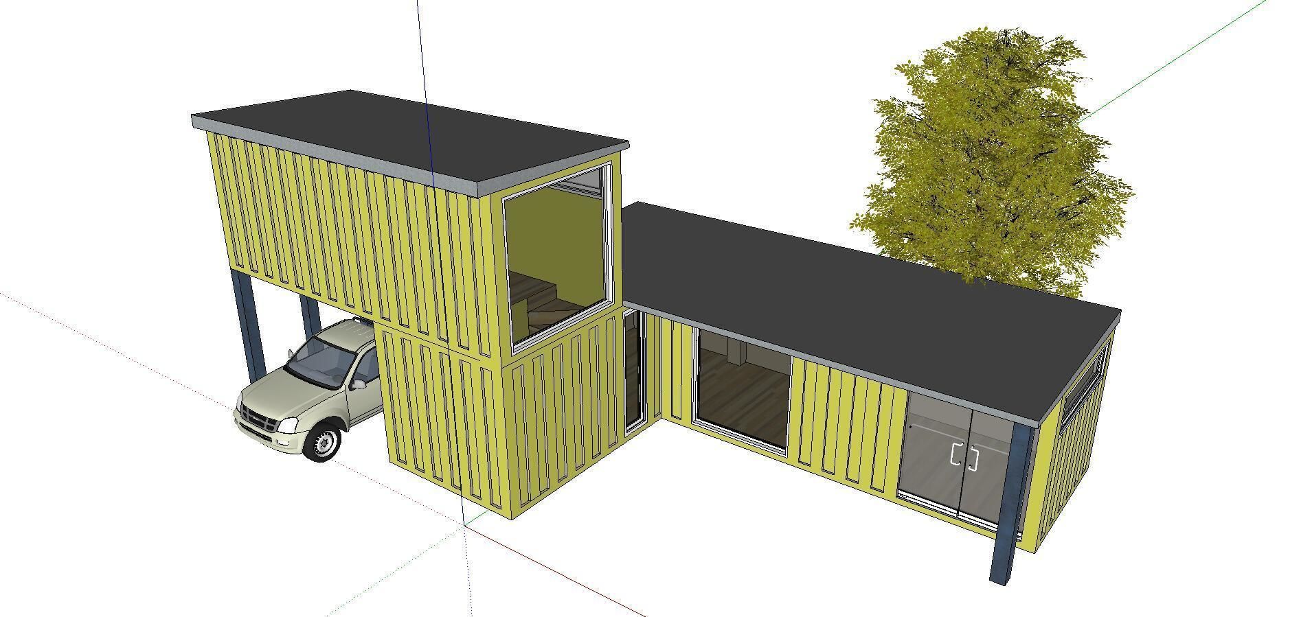 City Simple Art Building-Container-0121 3D model_4