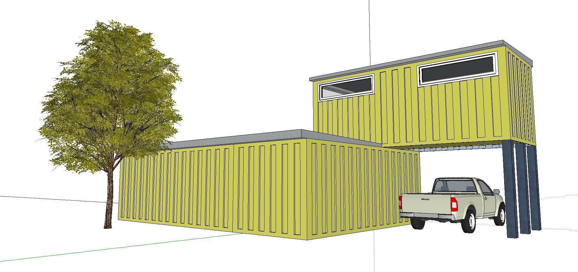 City Simple Art Building-Container-0121 3D model_2