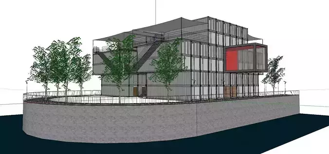 City Simple Art Building-Container-0122