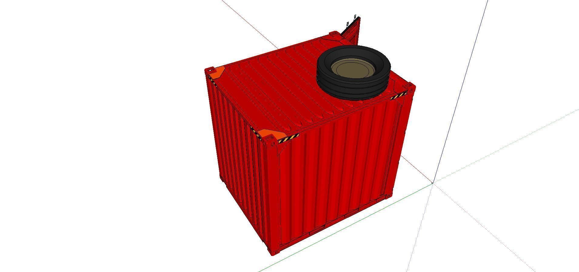 City Simple Art Building-Container-0125 3D model_3