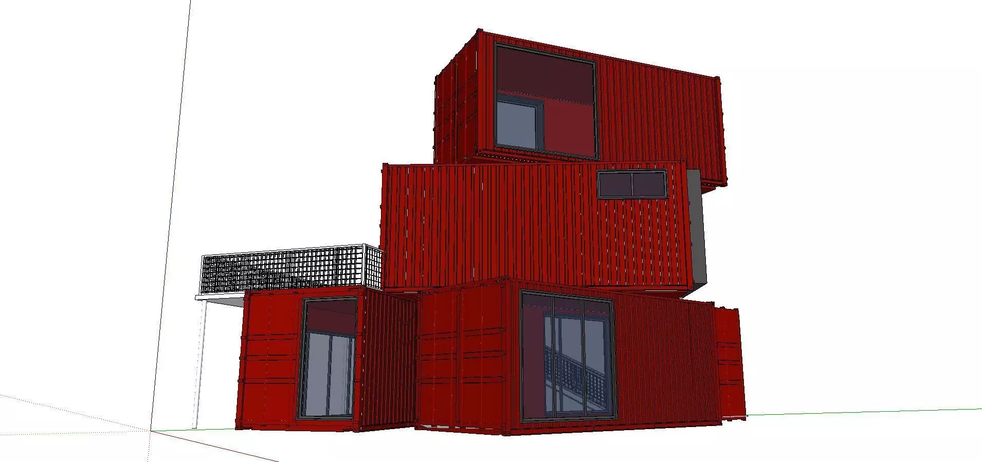 City Simple Art Building-Container-0126 3D model_0