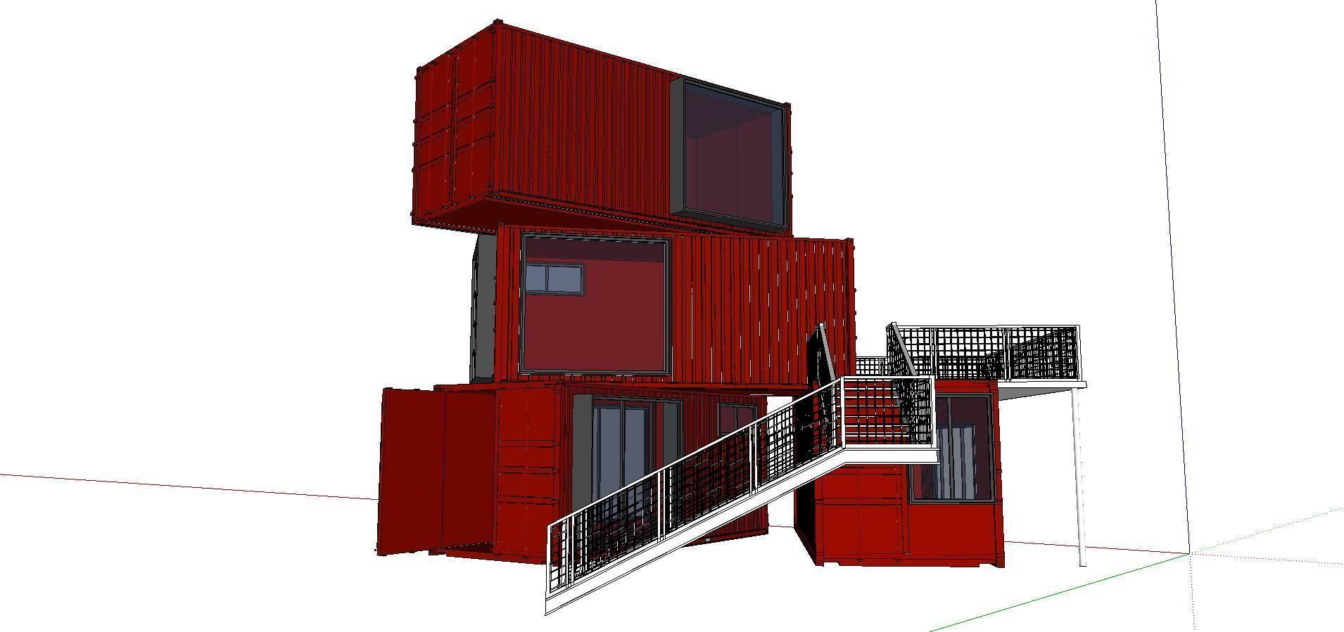 City Simple Art Building-Container-0126 3D model_1