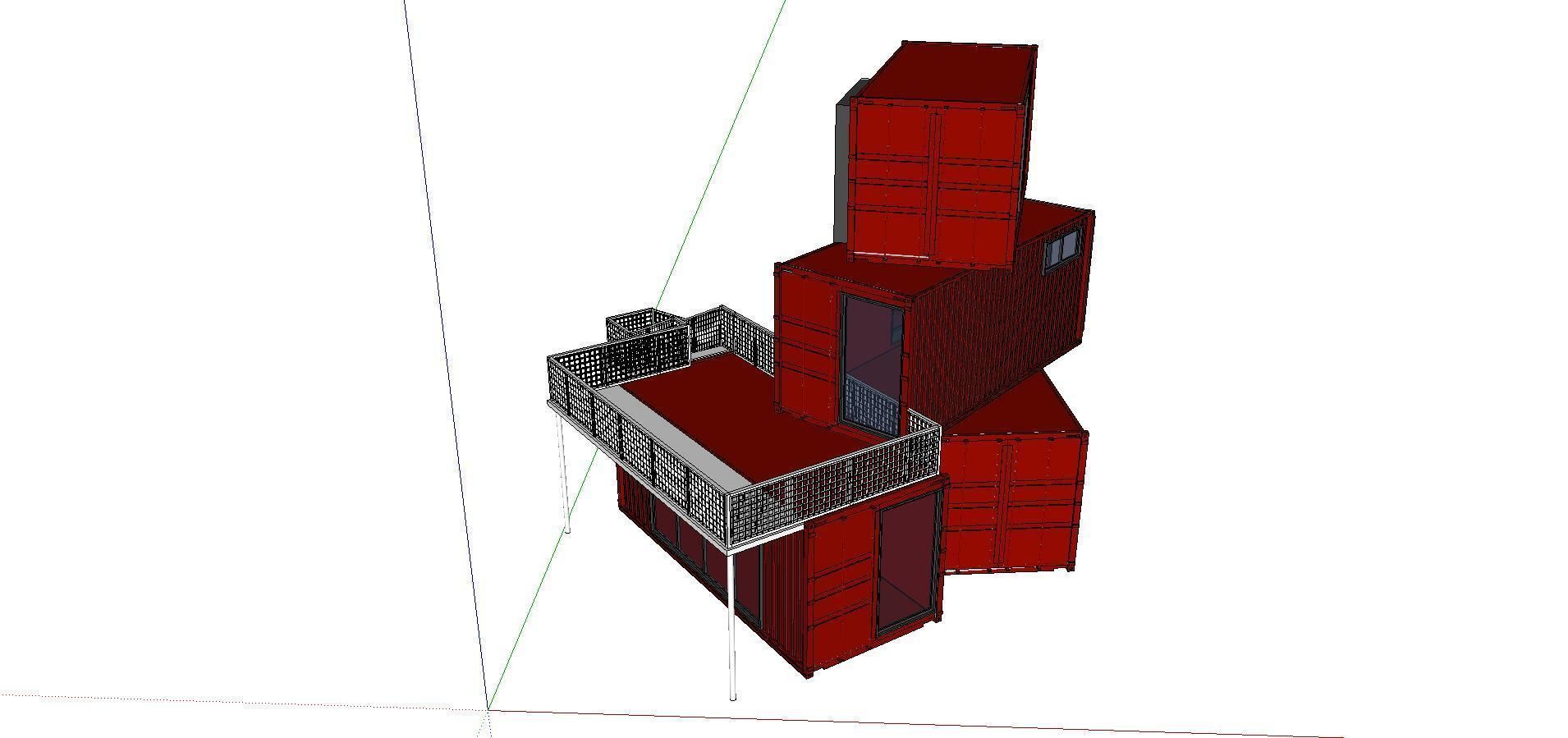 City Simple Art Building-Container-0126 3D model_3