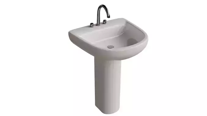Elite Bathroom Sink Low-poly 3D model
