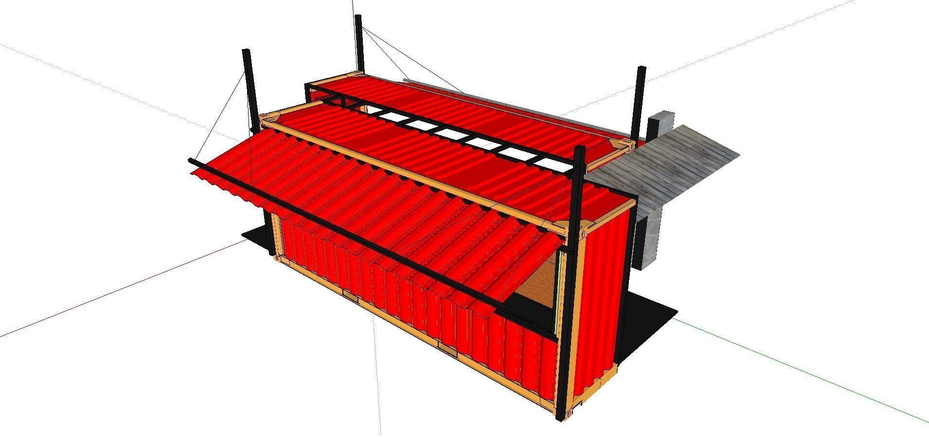 City Simple Art Building-Container-0132 3D model_3
