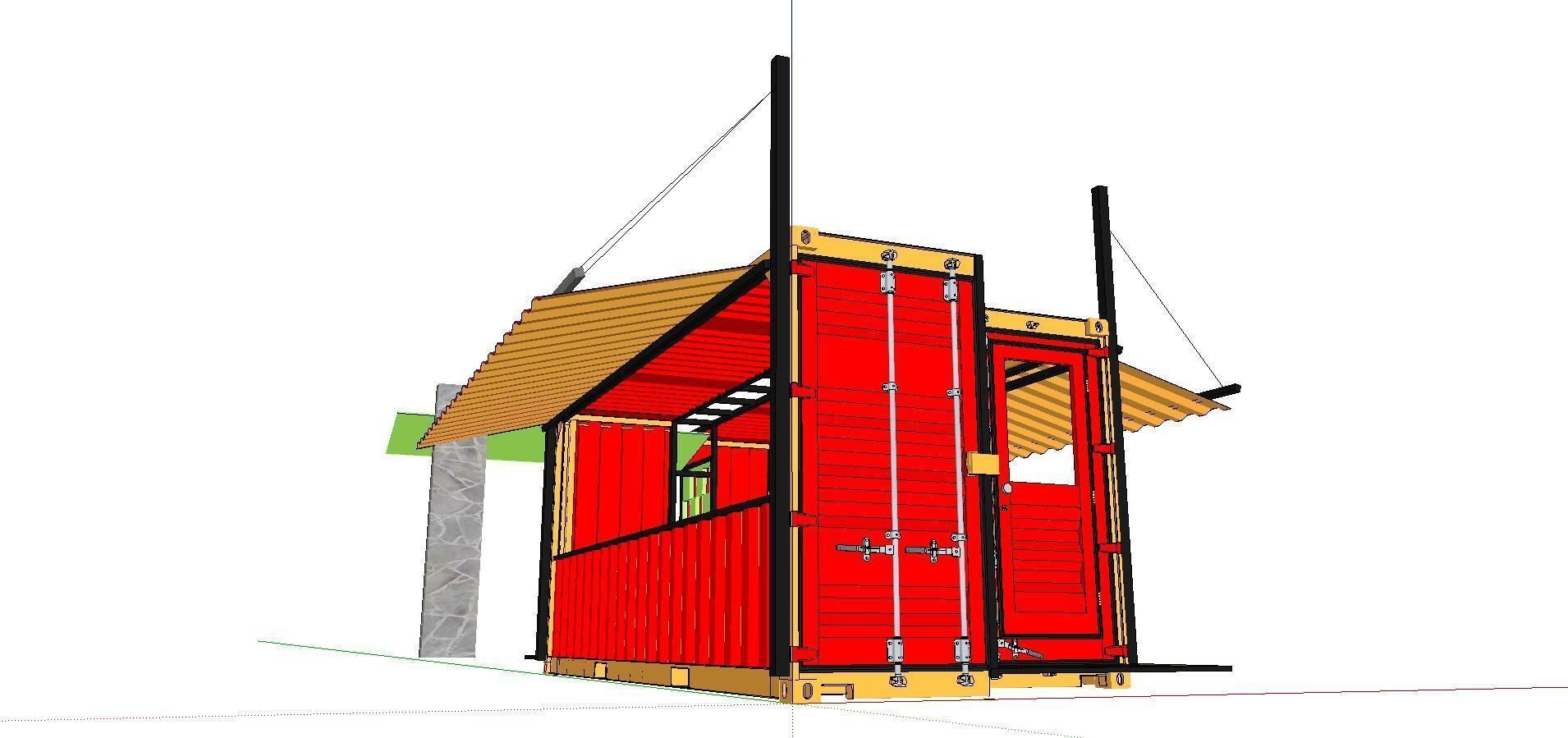 City Simple Art Building-Container-0132 3D model_4