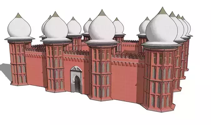 Arabian Fortress Modular Building Kit Low-poly 3D model