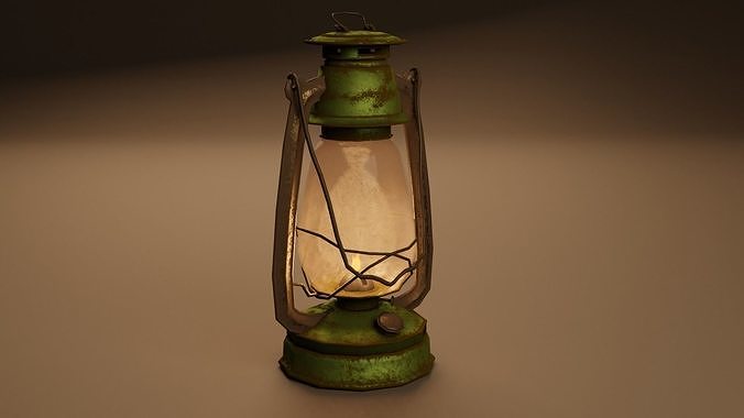 Low-poly kerosene lamp Low-poly 3D model
