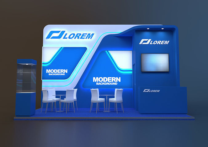 exhibition stand 18 sqm 3D model