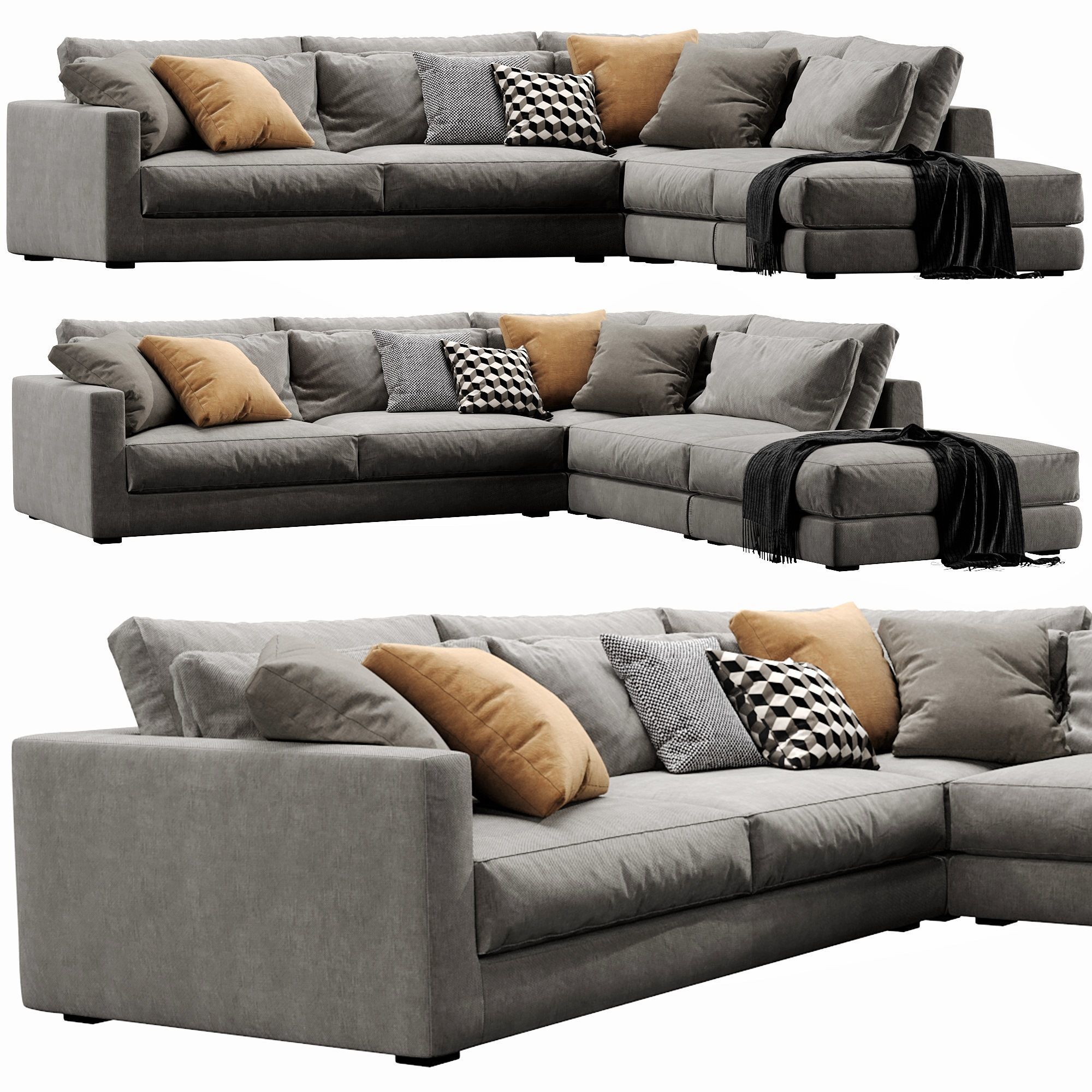 Linteloo Mauro Sectional 3D model_2