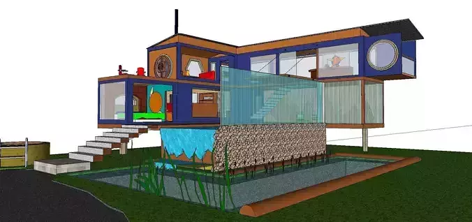 City Simple Art Building-Container-0139