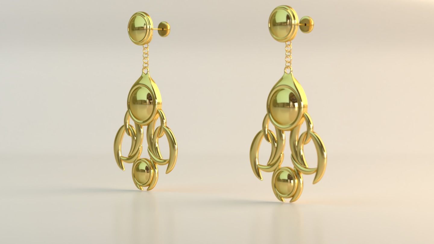Ear Rings 3D model_4