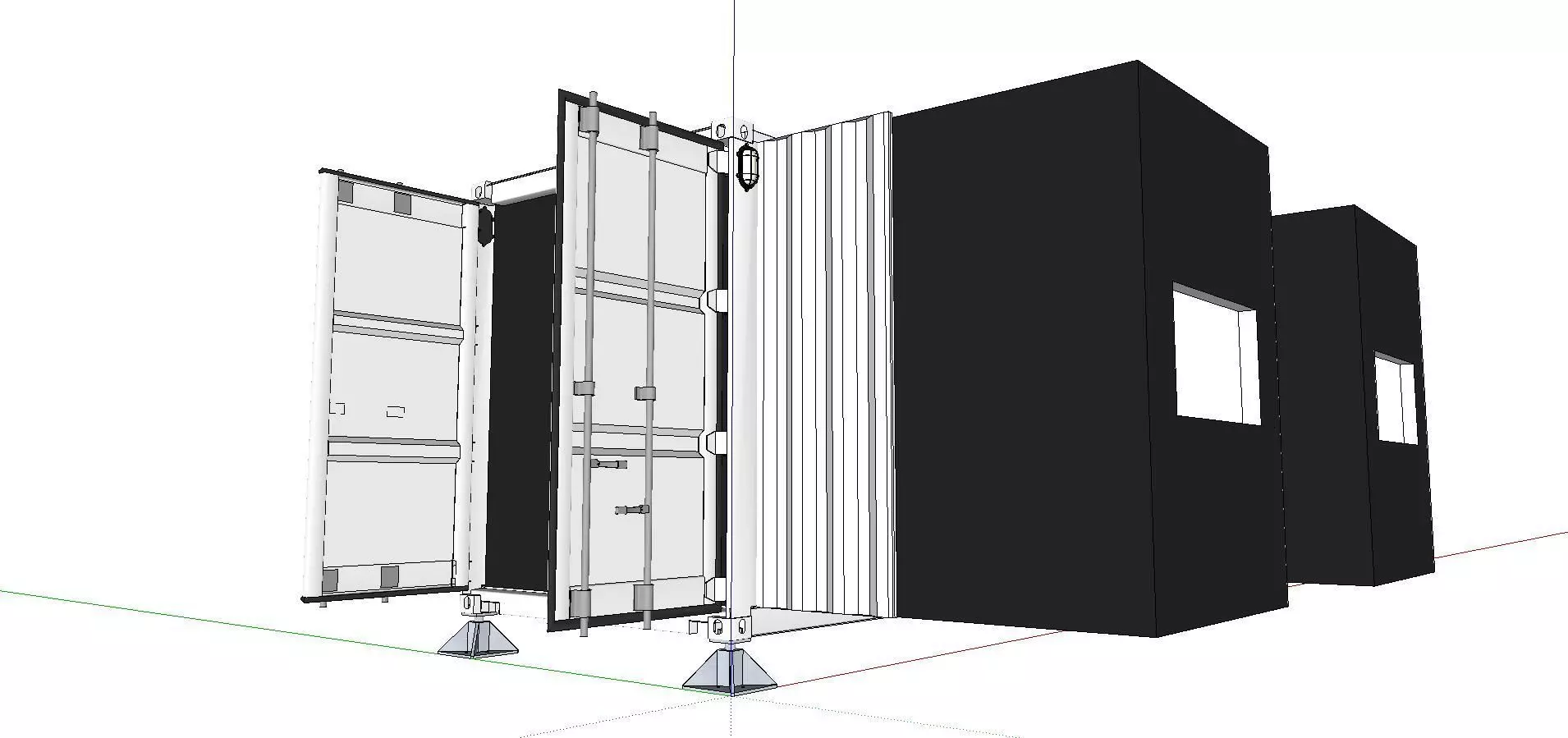City Simple Art Building-Container-0144 3D model_0