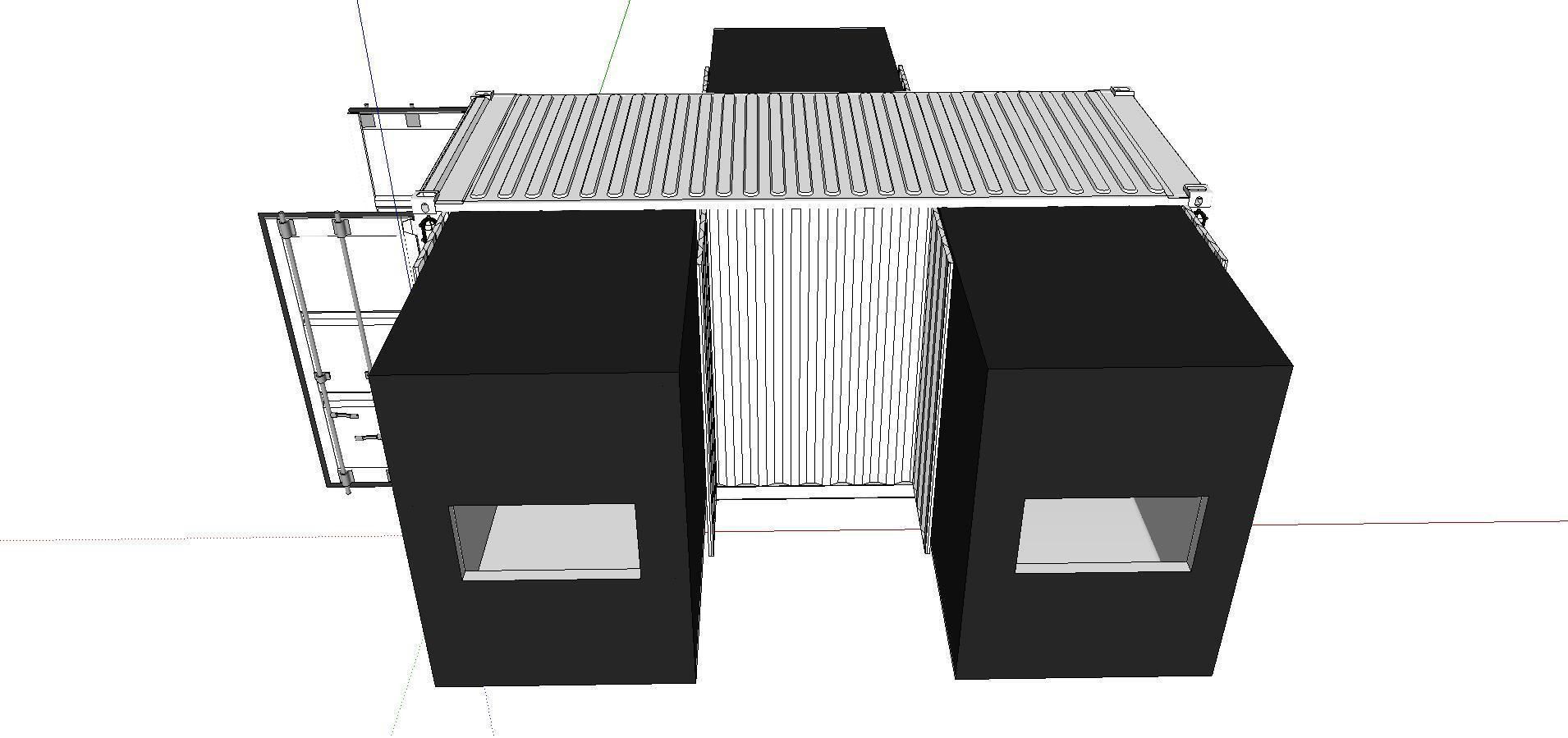 City Simple Art Building-Container-0144 3D model_3