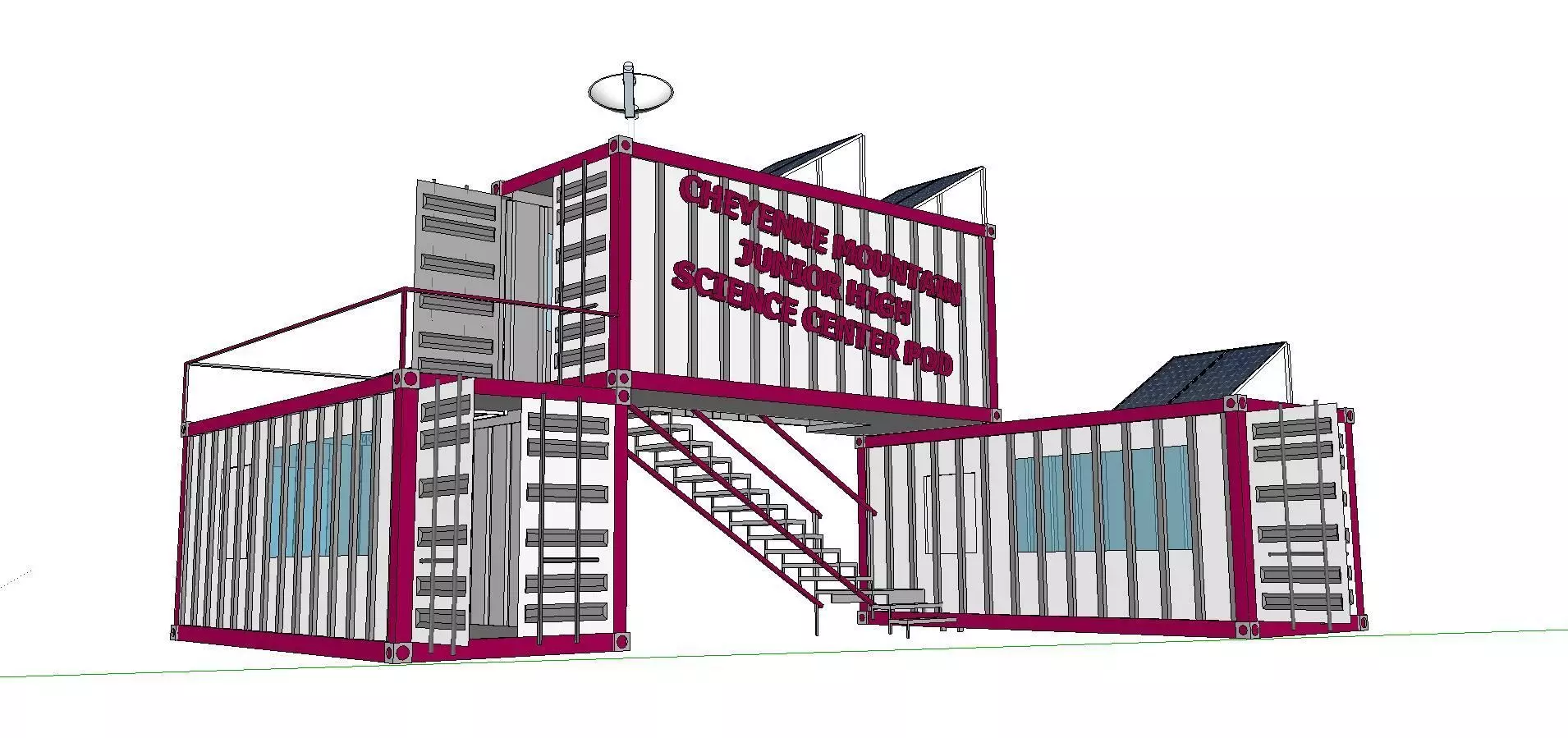 City Simple Art Building-Container-325 3D model_0
