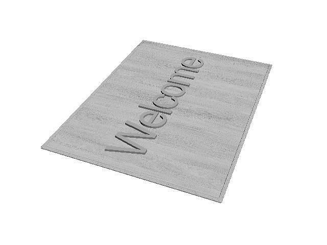 Rug Welcome Free 3D print model