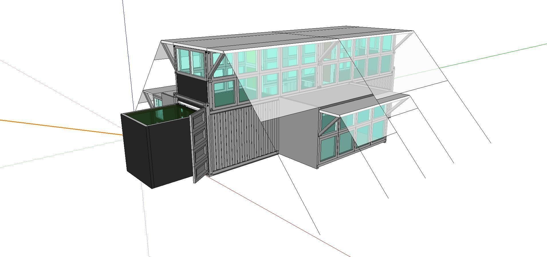 City Simple Art Building-Container-0289 3D model_4