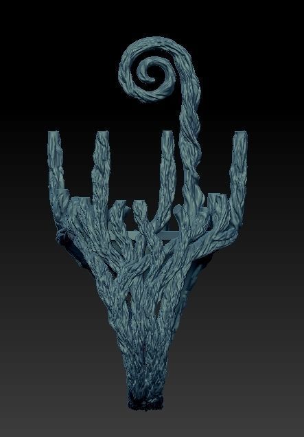 wood ring with a pattern 3D print model 3D model_17