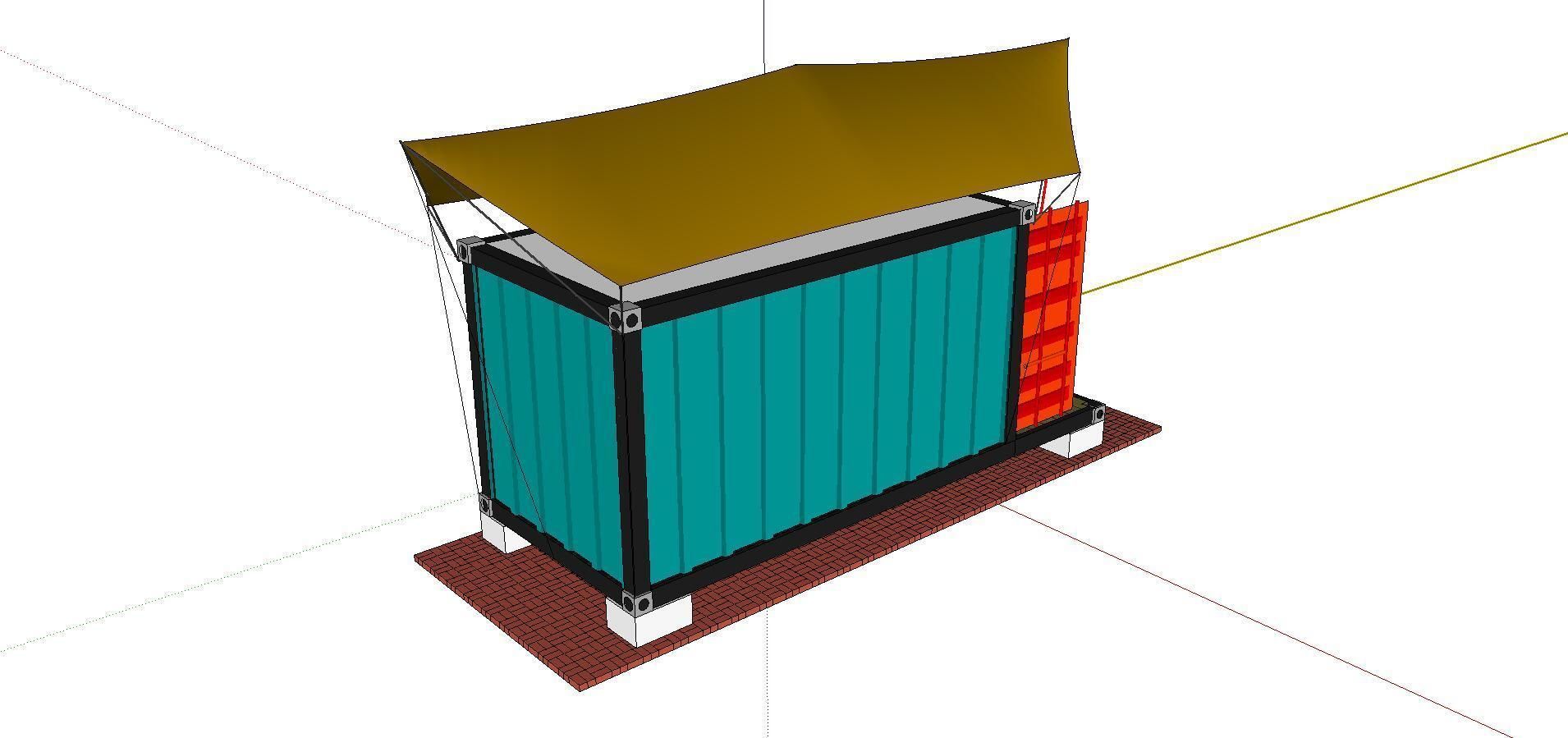 City Simple Art Building-Container-0287 3D model_3
