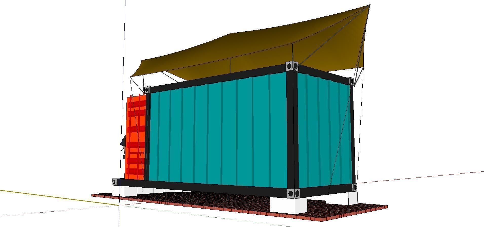 City Simple Art Building-Container-0287 3D model_2
